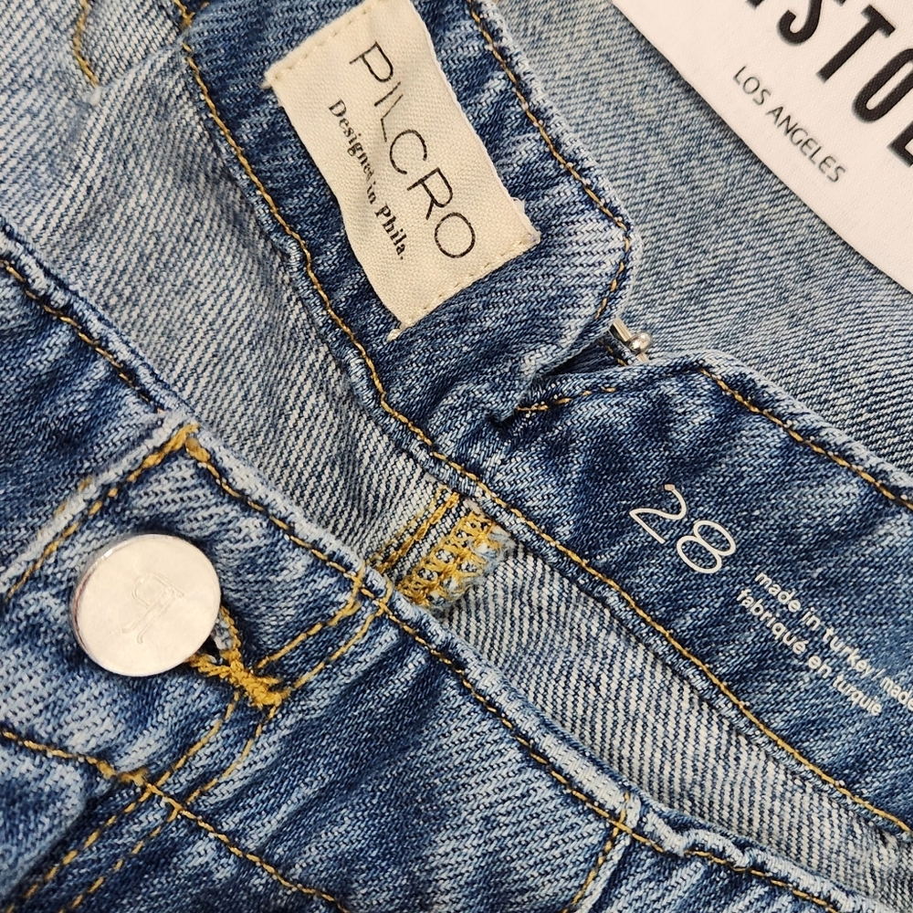 Anthropologie Pilcro Corset High Rise Crop Culotte Jeans Women’s Size 28 - Picture 8 of 10